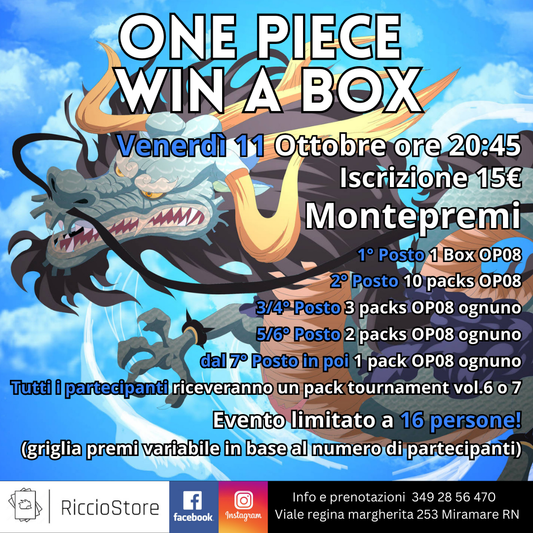 Prenotazione One Piece Win a Box Venerdi 11